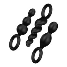Набор анальных пробок Satisfyer Plugs black (set of 3) – Booty Call, диаметр 3см