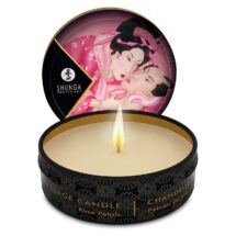 Массажная свеча Shunga Mini Massage Candle – Rose Petals (30 мл) с афродизиаками