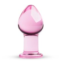 Стеклянная анальная пробка Gildo Pink Glass Buttplug No. 27